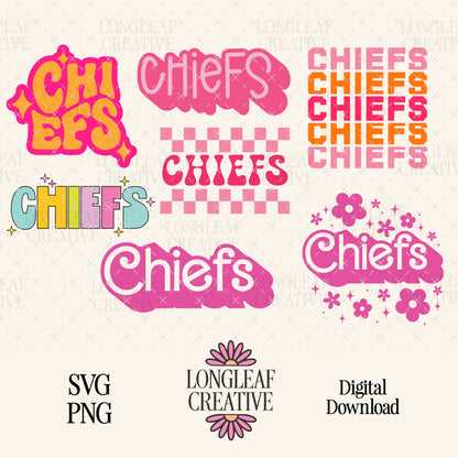 Chiefs Mascot SVG Bundle