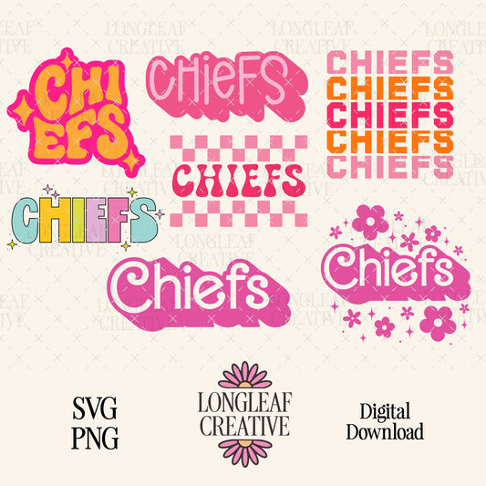 Chiefs Mascot SVG Bundle