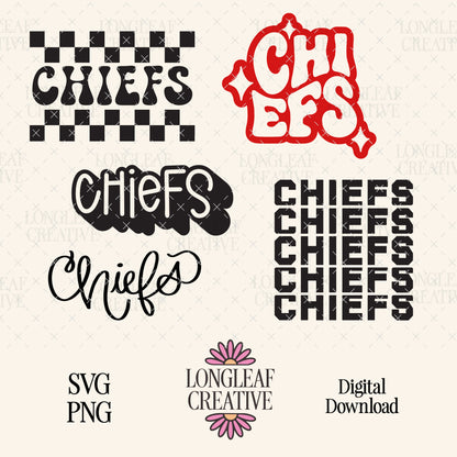 Chiefs Mascot SVG Bundle