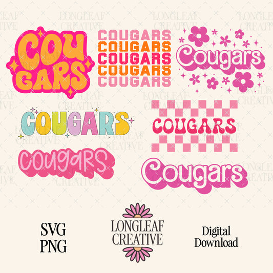 Cougars Mascot SVG Bundle