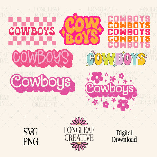 Cowboys Mascot SVG Bundle