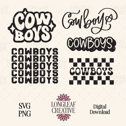 Cowboys Mascot SVG Bundle