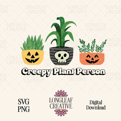 Creepy Plant Person SVG Digital Download Design File