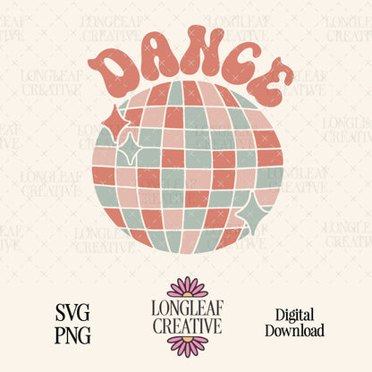 Dance Disco Ball Digital Download Design File