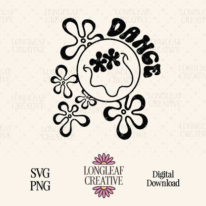Dance Hippie Flowers Digital Download Design File