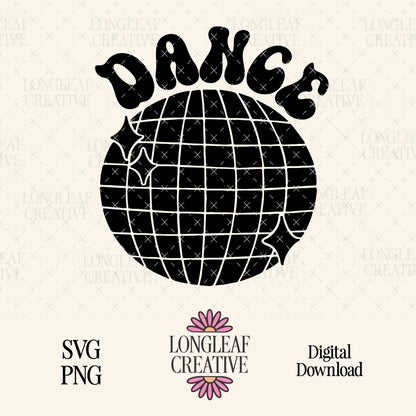 Dance Disco Ball Digital Download Design File