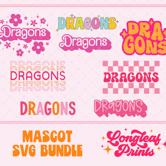 Dragons Mascot SVG Bundle