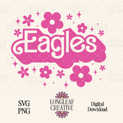 Eagles Mascot Barbie SVG Digital Download Design File