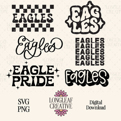 Eagles Mascot SVG Bundle
