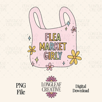 Flea Market Girly PNG Digital Download Design File