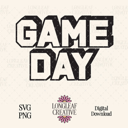 Game Day Glam SVG Digital Download Design File