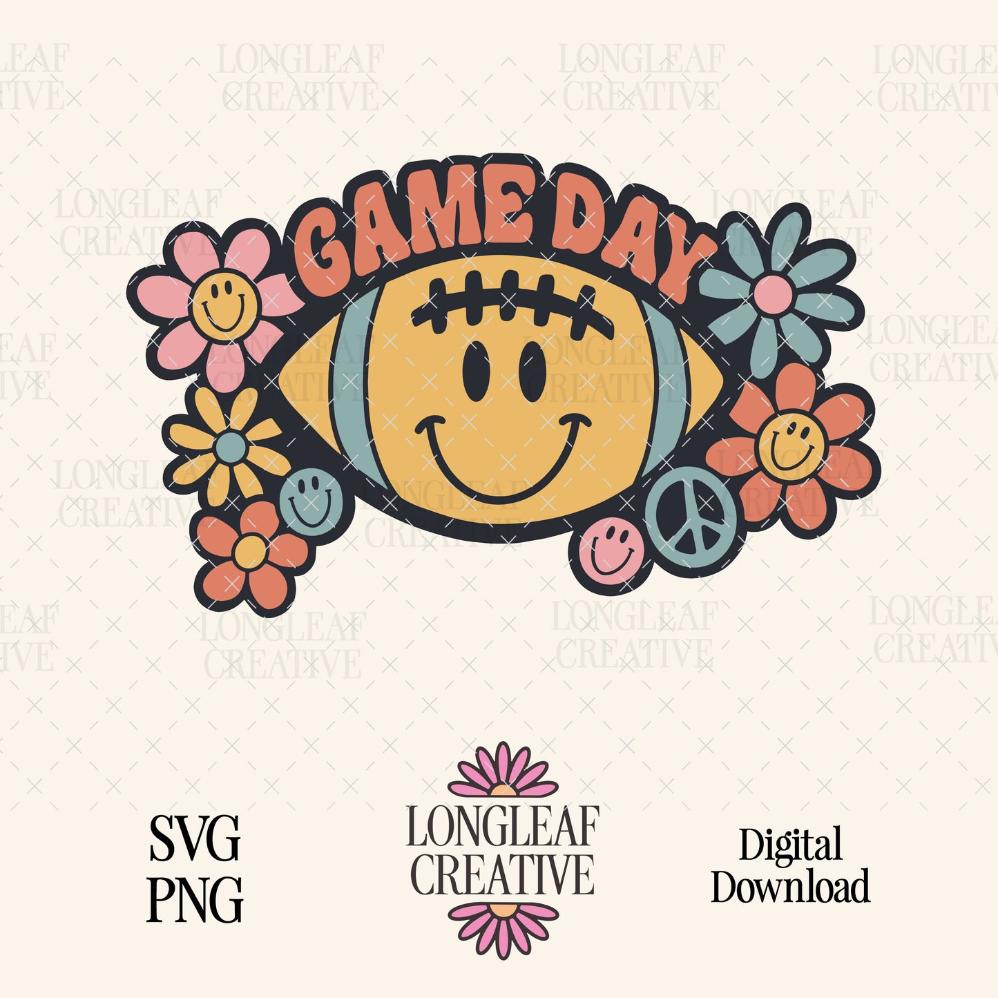 Football Game Day Digital Download Design File