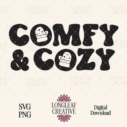 Comfy and Cozy Christmas SVG Digital Download Design File