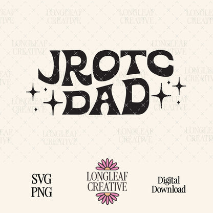 JROTC Dad Retro Stars SVG Digital Download Design File