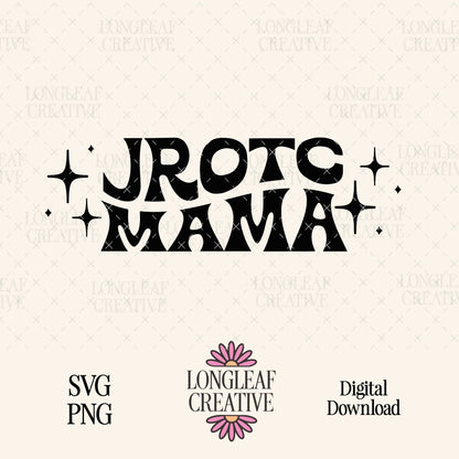 JROTC Mama Retro Stars SVG Digital Download Design File