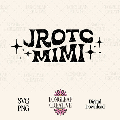 JROTC Mimi Retro Stars SVG Digital Download Design File