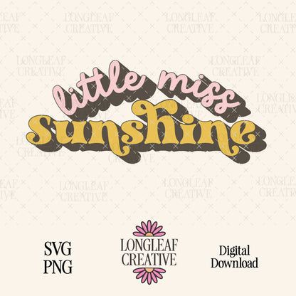 Little Miss Sunshine SVG Digital Download Design File