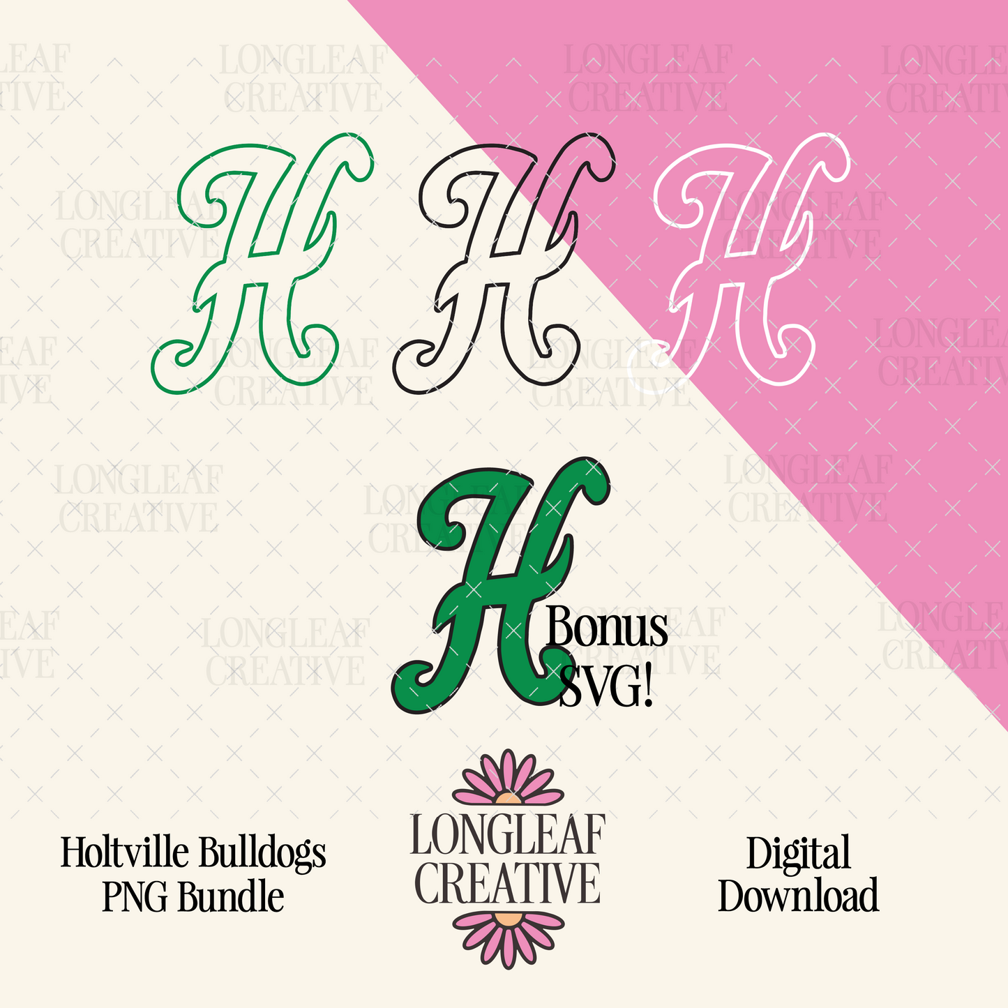 Holtville Bulldogs PNG File Bundle Digital Download Designs