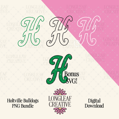 Holtville Bulldogs PNG File Bundle Digital Download Designs