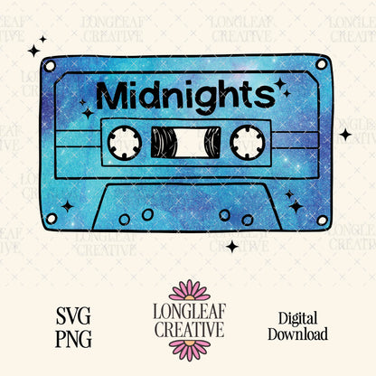Midnights Mixtape SVG Digital Download Design File