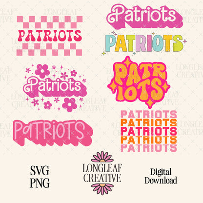 Patriots Mascot SVG Bundle