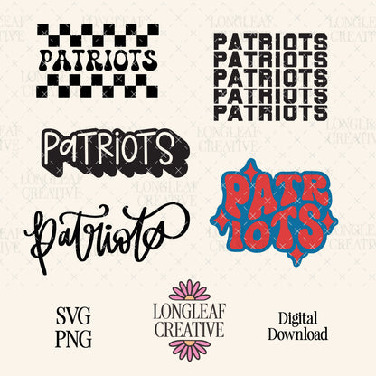 Patriots Mascot SVG Bundle