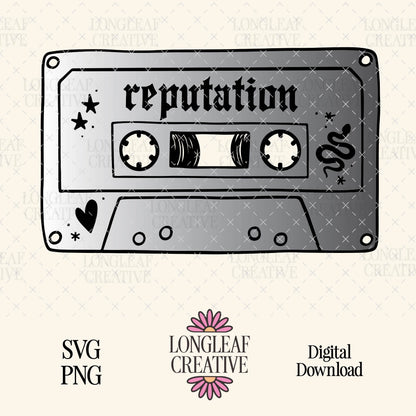 Reputation Mixtape SVG Digital Download Design File