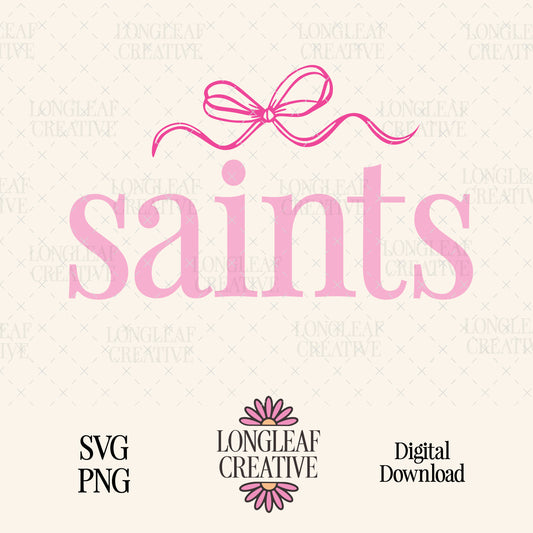 Saints Bow Mascot SVG Digital Download Design File