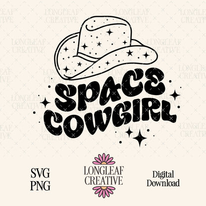 Space Cowgirl SVG Digital Download Design File