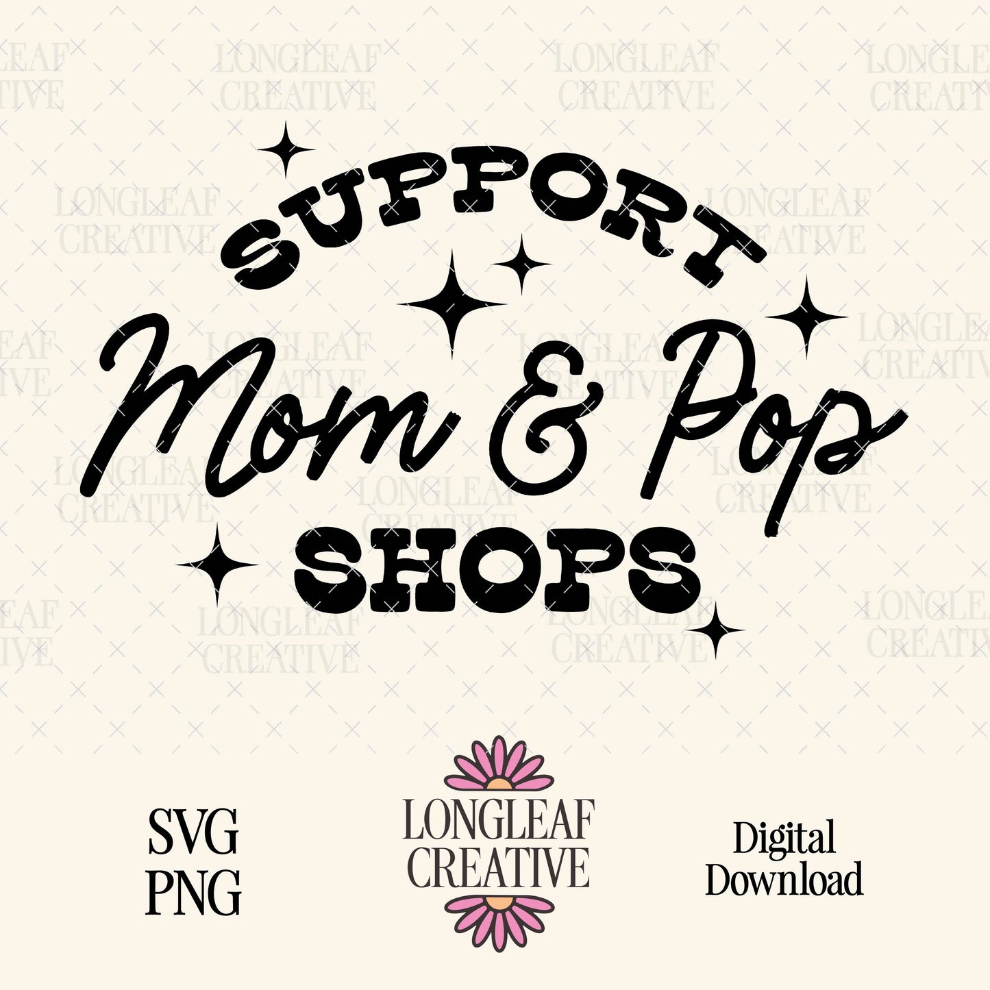 Support Mom and Pop Shops SVG Digital Download Design File