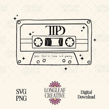 TTPD The Tortured Powts Department Mixtape SVG Digital Download Design File