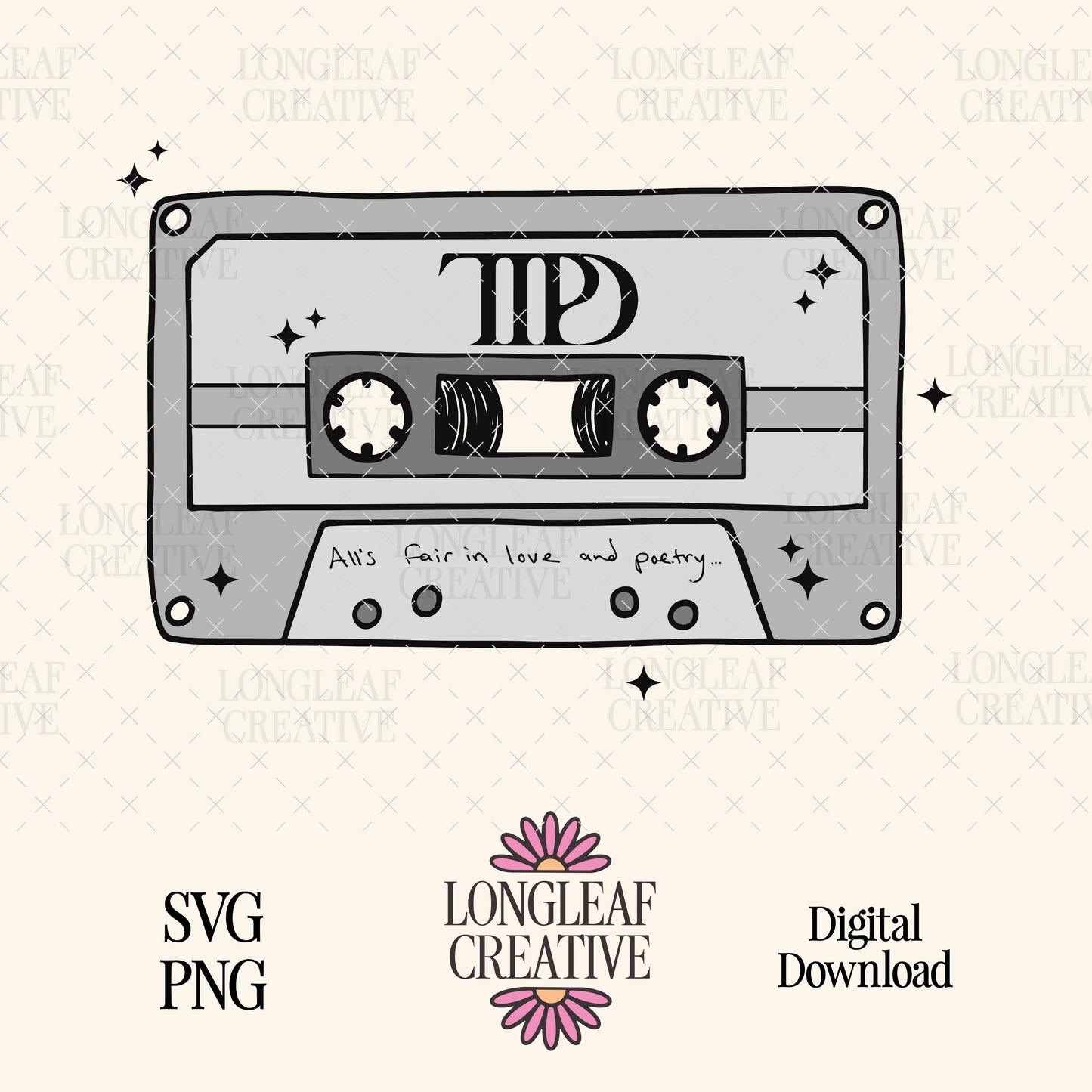 TTPD The Tortured Powts Department Mixtape SVG Digital Download Design File