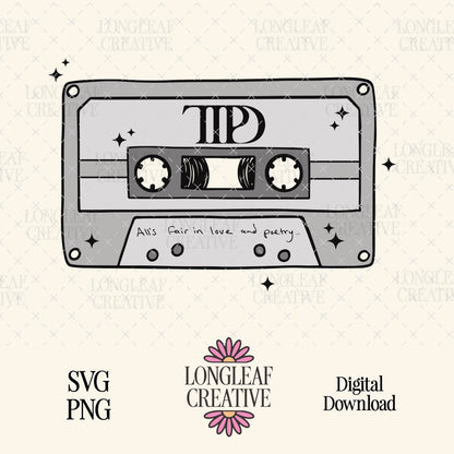 TTPD The Tortured Powts Department Mixtape SVG Digital Download Design File