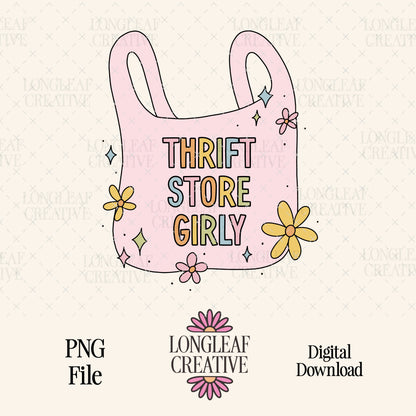 Thrift Store Girly PNG Digital Download Design File