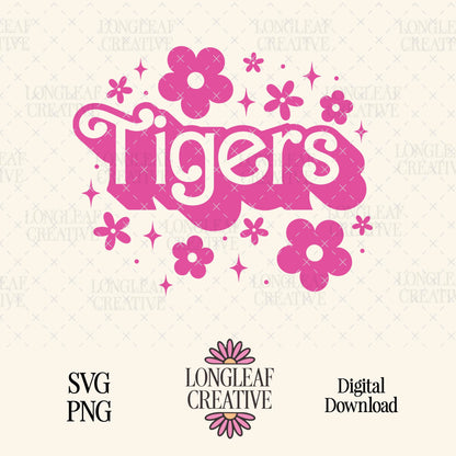 Tigers Mascot Barbie SVG Digital Download Design File
