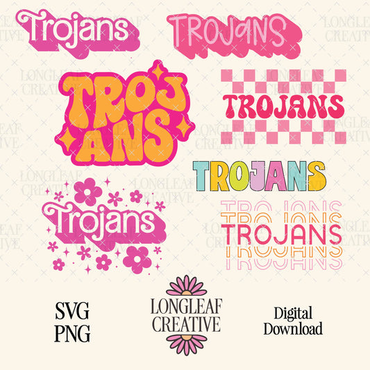 Trojans Mascot SVG Bundle