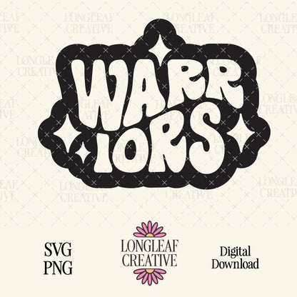 Warriors Retro Mascot SVG Digital Download Design File