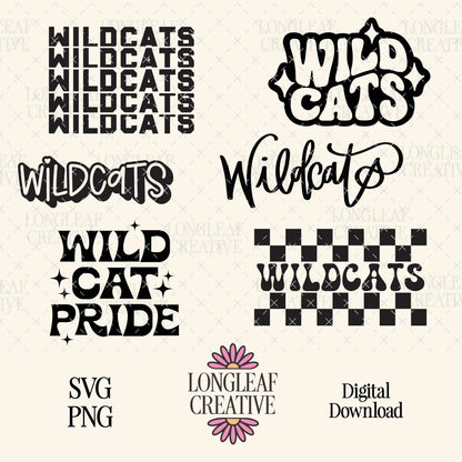 Wildcats Mascot SVG Bundle