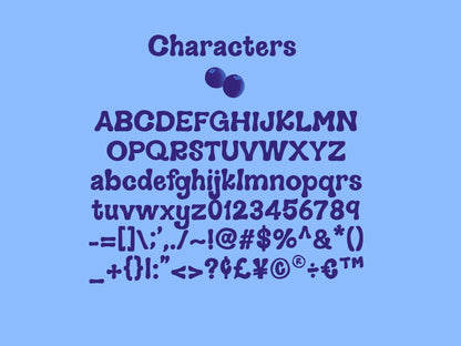 Blueberry Patch Handwritten Font
