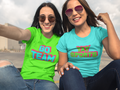 Go Team Yay Sports Neon Cute T-Shirt DEsign SVG File