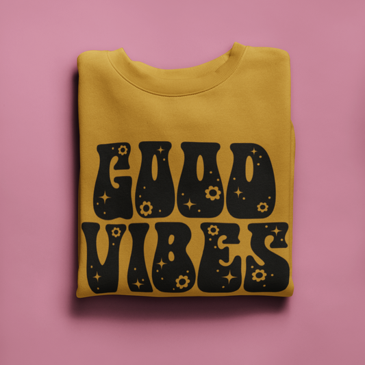 Good Vibes Groovy SVG Digital Download Design File