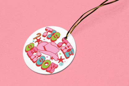 Tis the Season Pink Cowboy SVG Digital Download Design File