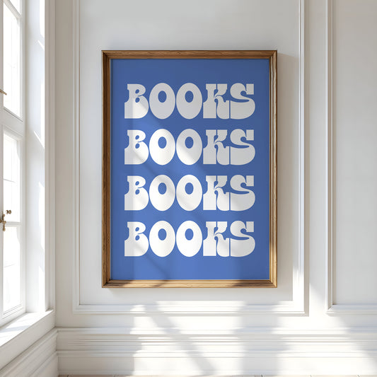 Books Books Books Digital Art Print Download