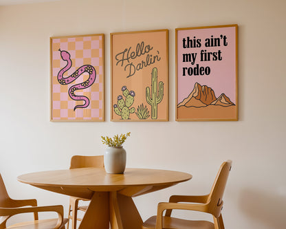 Howdy Western Digital Art Print Download