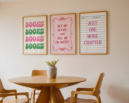 Books Library Art Print Digital Cute Wall Art