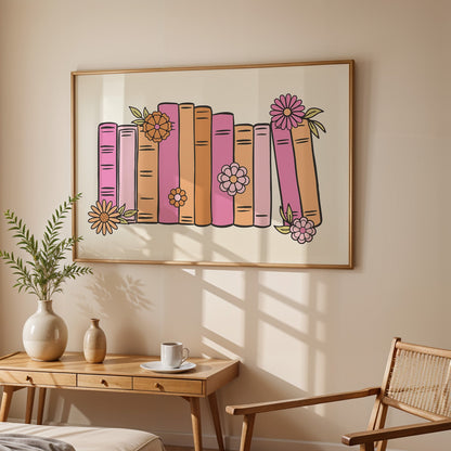 Bookshelf Digital Art Print Download