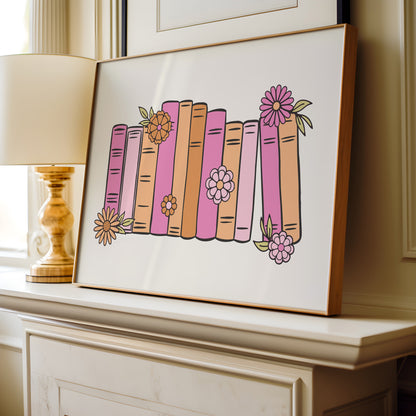 Bookshelf Digital Art Print Download