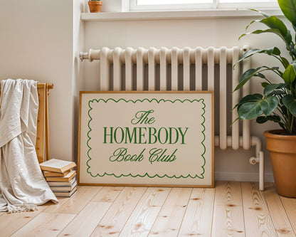 The Homebody Book Club Digital Art Print Download - Green