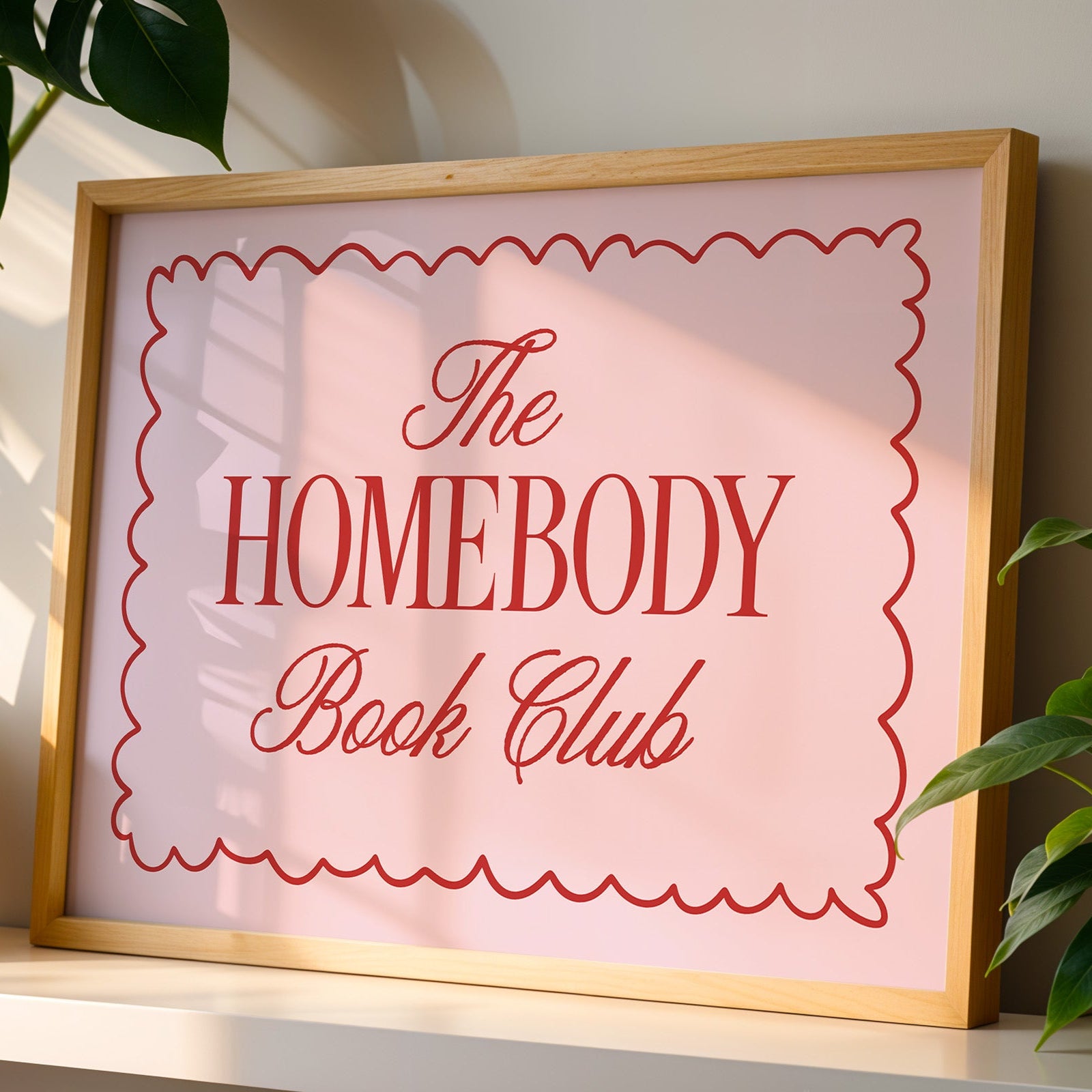 The Homebody Book Club Pink Cute Art Print Coquette 