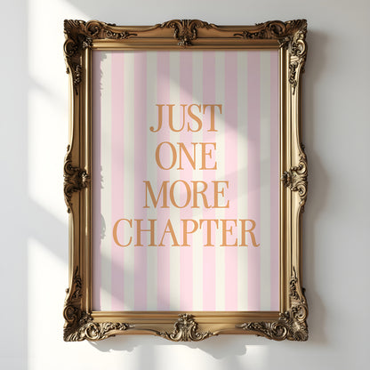 Set of 5 Bookish Pink and Orange Art Prints Digital Art Print Download
